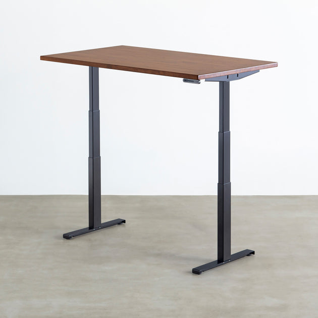 THE TABLE / ラバーウッド ブラウン × スマート電動昇降脚– KANADEMONO