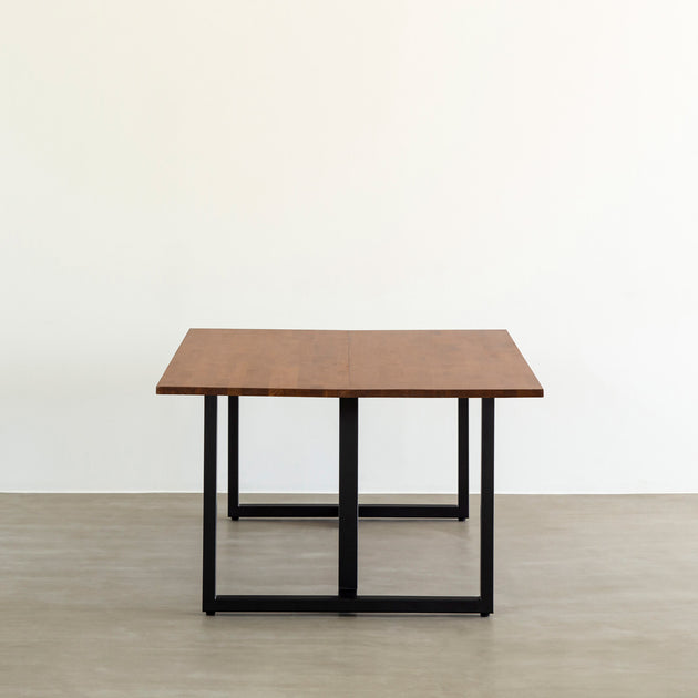 THE TABLE / ラバーウッド ブラウン × Tube T - Black Steel × W100