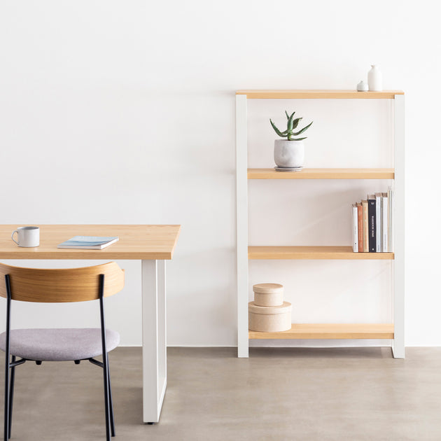 THE SHELF / 無垢 ホワイトアッシュ × White Steel – KANADEMONO