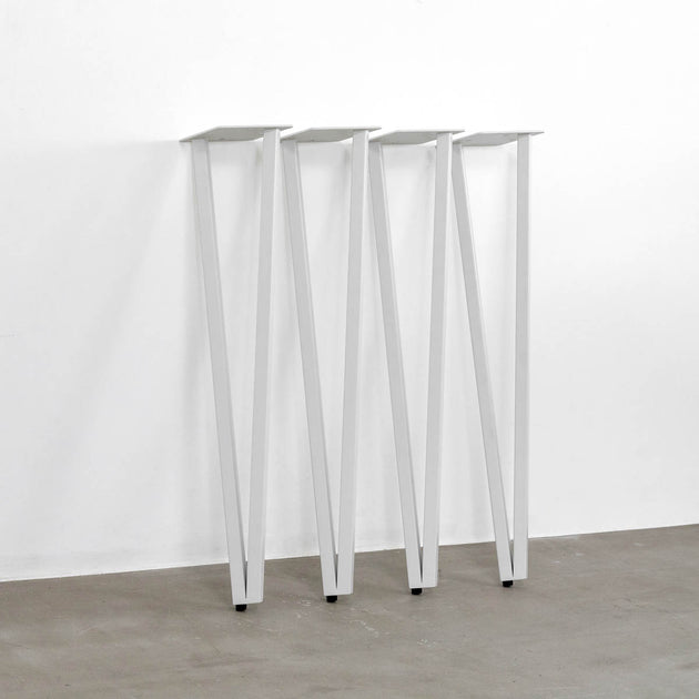 THE LEGS / トライアングル Straight × White Steel / 4本セット