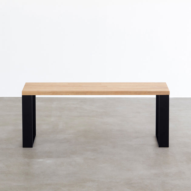 THE BENCH / ラバーウッド アッシュグレー × Black Steel Line