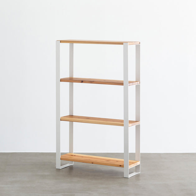 無垢 杉 シェルフ kanademono THE SHELF / 無垢 杉 × White Steel – KANADEMONO