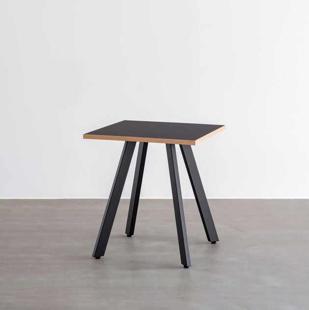 THE CAFE TABLE / リノリウム Black Steel 4pin × スクエア 60 - 80