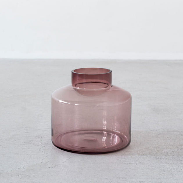 暮らし」×「花」 ガラス フラワーベース モーブ SIMPLE – KANADEMONO