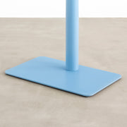 自由に高さを変えられる、シンプルでミニマルなライトブルー( GentianBlue ）昇降サイドテーブル（ベース）