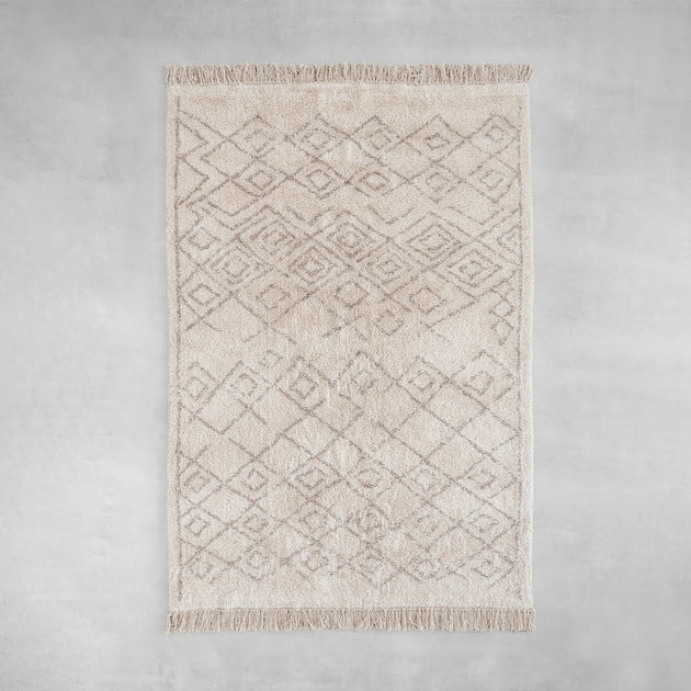 Beni Ourain Style Moroccan Rug - Beige 140×200 – KANADEMONO