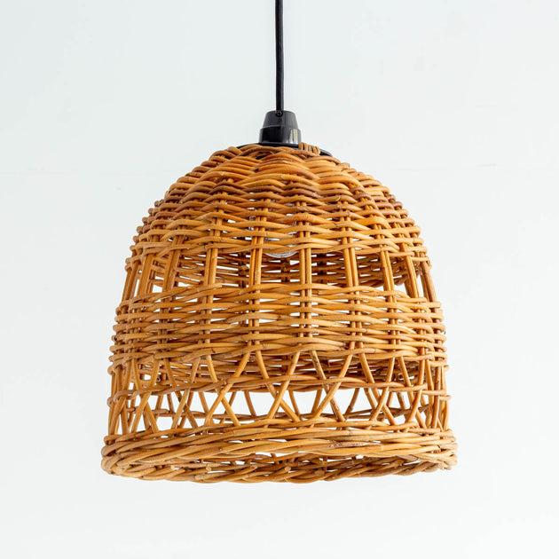 KANADEMONO PDL-802鳥籠のような ラタン ペンダントライト L RattanLampshadeDomePendantLigh