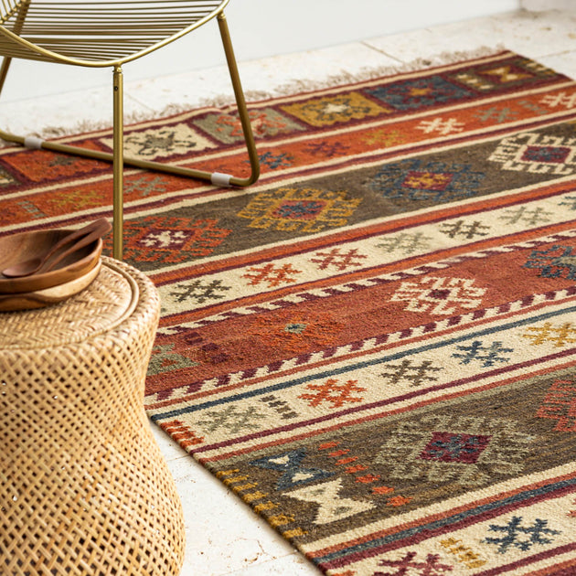 Geometric Panja Rug 140×200 – KANADEMONO