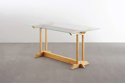 THE TABLE / ガラス × I 木製脚