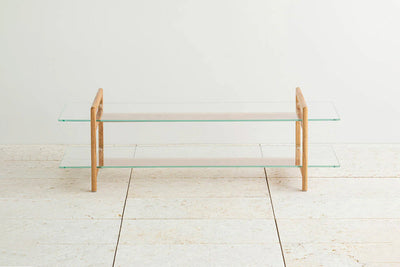 THE TV BOARD / LOW TABLE　ガラス × 木製脚