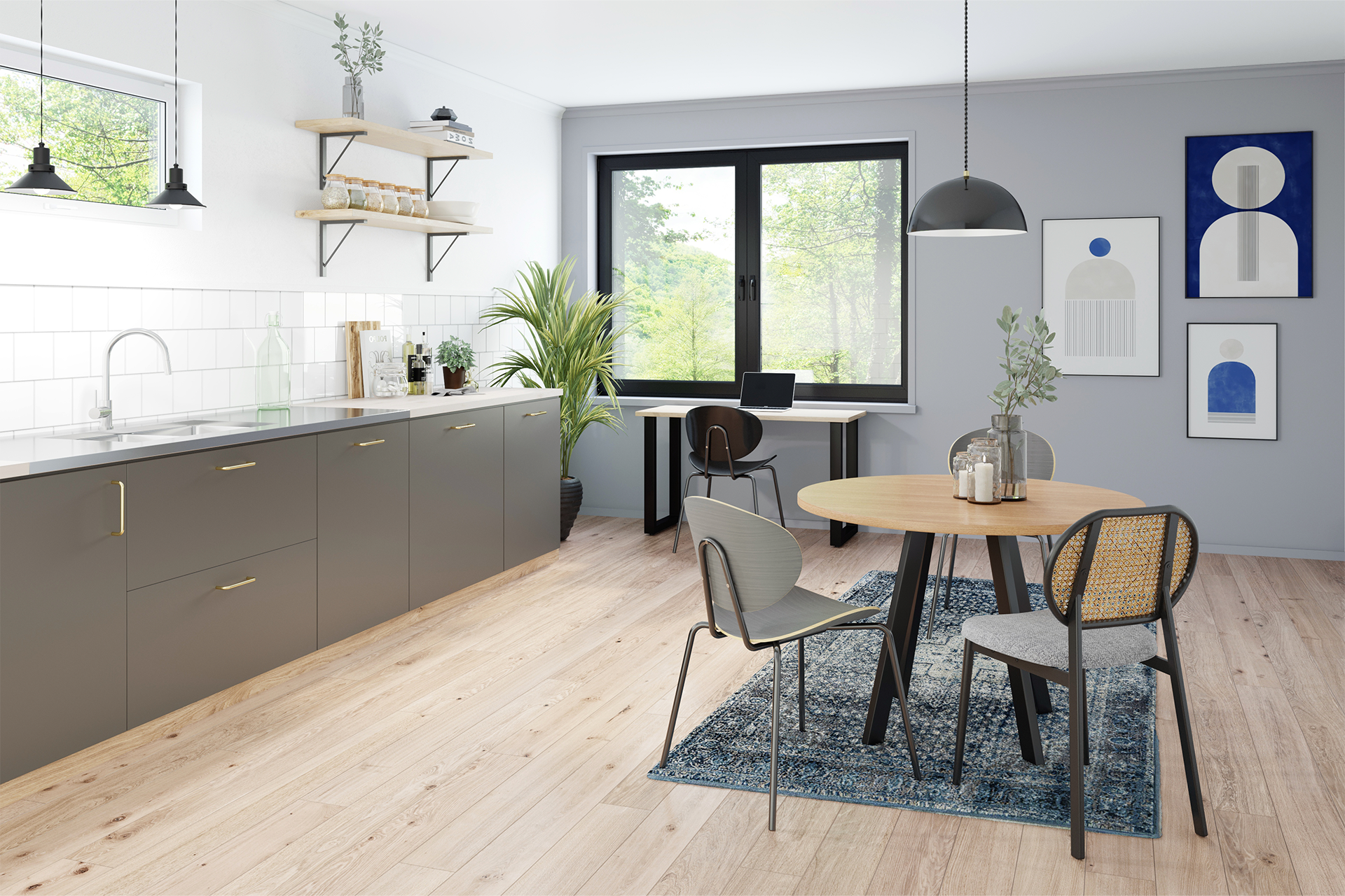 多機能+バランスのいいダイニングキッチン家具の個性と役割を意識した 多機能+バランスのいいダイニングキッチン家具の個性と役割を意識した