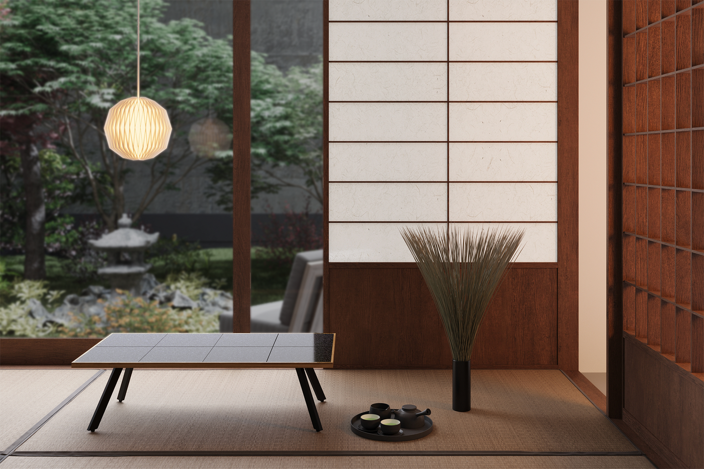 天然石とい草が息づく<br>和のしつらえ