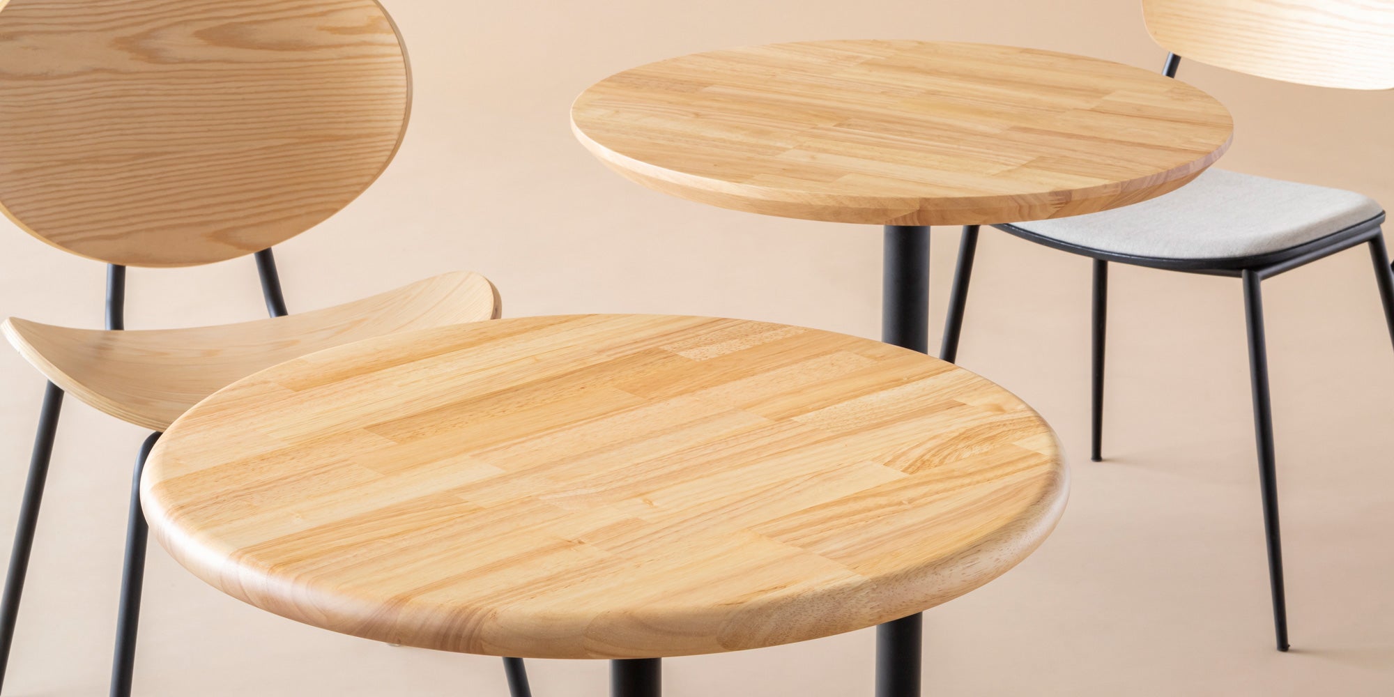 【美品】※大阪発送 KANADEMONO カフェテーブル KanademonoCafetable65_Rubberwo