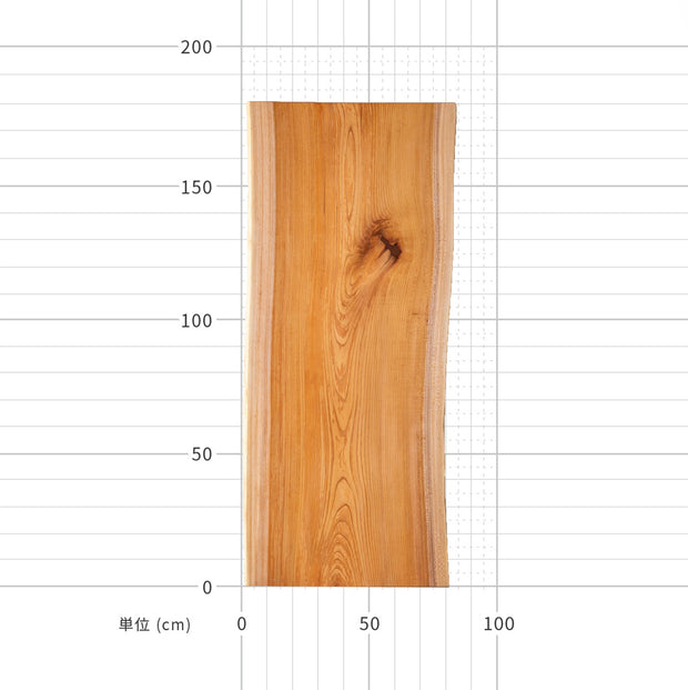 ケヤキの一枚板（サイズ）