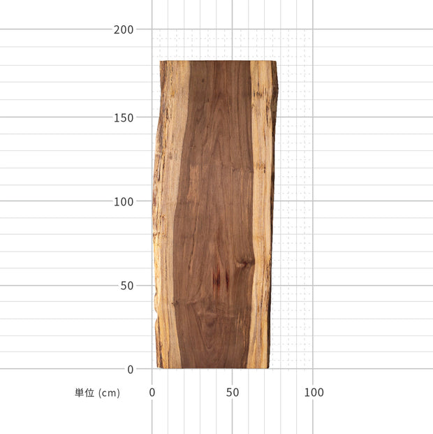 マホガニーの一枚板（サイズ）