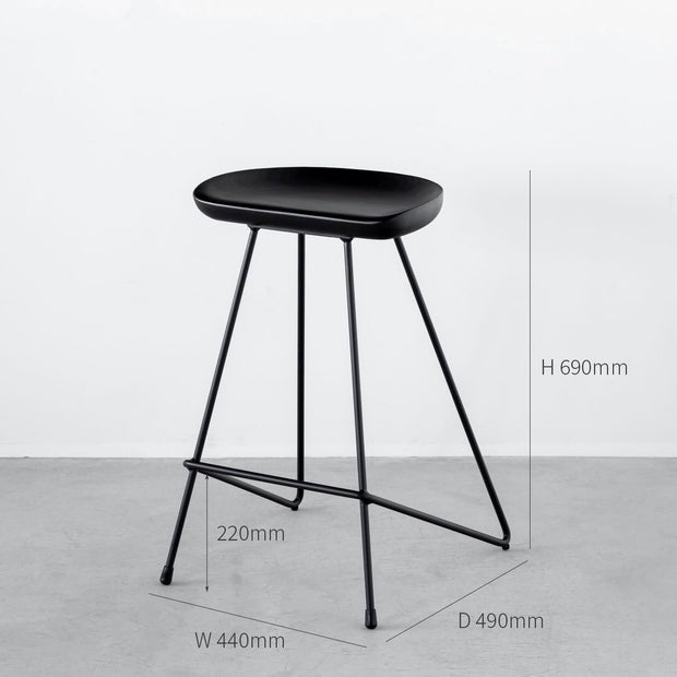 Elegant - Modern Ash High Stool Black – KANADEMONO