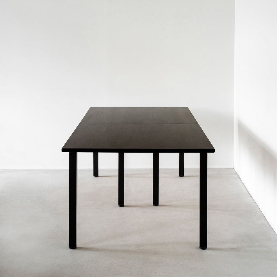 THE TABLE / ラバーウッド ブラックブラウン × Black Steel × W181