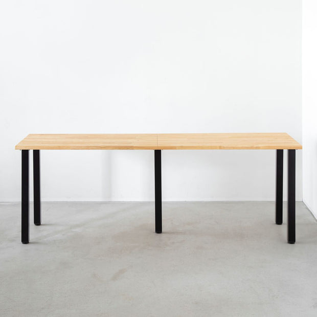 かなでもののナチュラルテイストなラバーウッドとマットブラック鉄脚を組み合わせたシンプルモダンな大型テーブル14