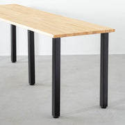 かなでもののナチュラルテイストなラバーウッドとマットブラック鉄脚を組み合わせたシンプルモダンな大型テーブル16