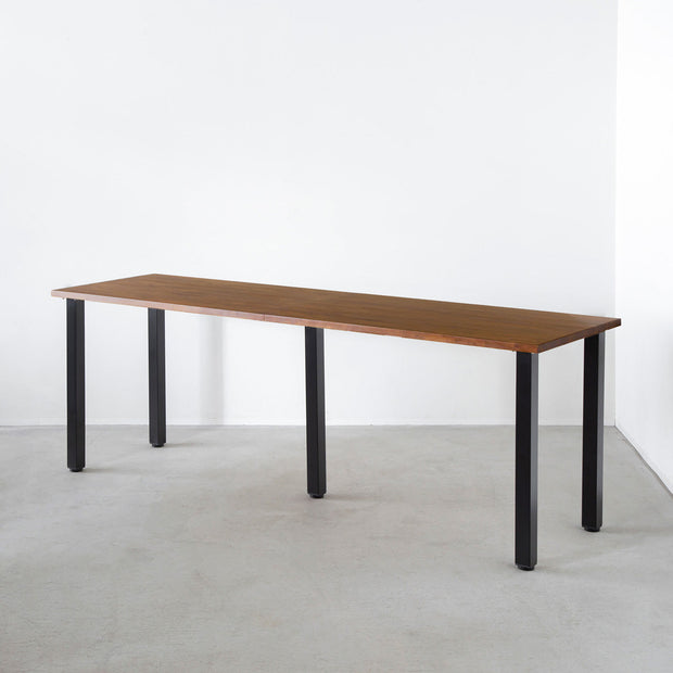 THE TABLE / ラバーウッド ブラウン × Black Steel × W181 - 300cm D40