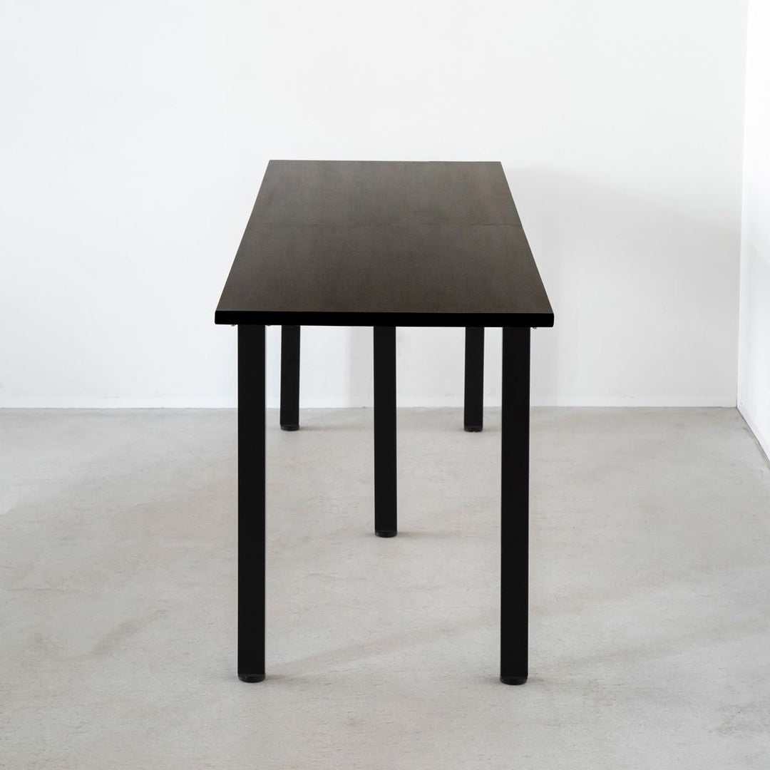 THE TABLE / ラバーウッド ブラックブラウン × Black Steel × W181 - 300cm D40 - 69cm –  KANADEMONO