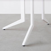 THE CAFE TABLE / ニューギニアウォルナット　White Steel 4本脚 × ラウンド φ61 - 80