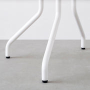 THE CAFE TABLE / ウェンジ　White Steel 4本脚 × ラウンド φ61 - 80
