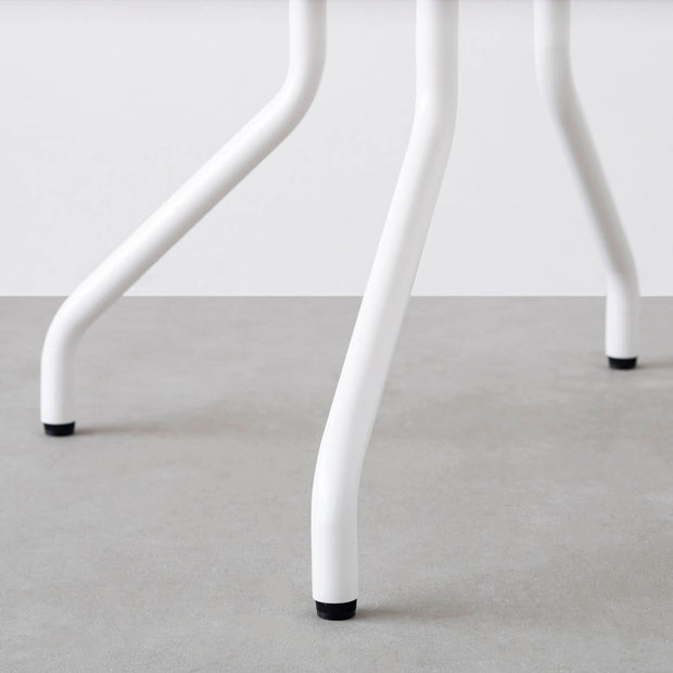 THE CAFE TABLE / ウェンジ　White Steel 4本脚 × ラウンド φ61 - 80