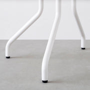 THE CAFE TABLE / ニューギニアウォルナット　White Steel 4本脚 × ラウンド φ61 - 80