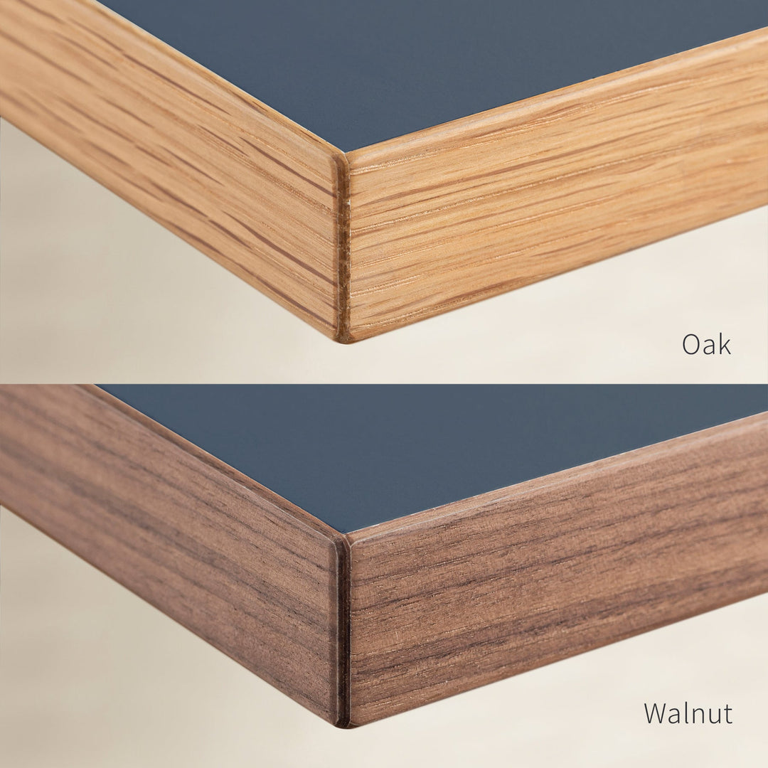 THE TABLE / リノリウム ブルー系 × White Steel × W100 - 180cm D80