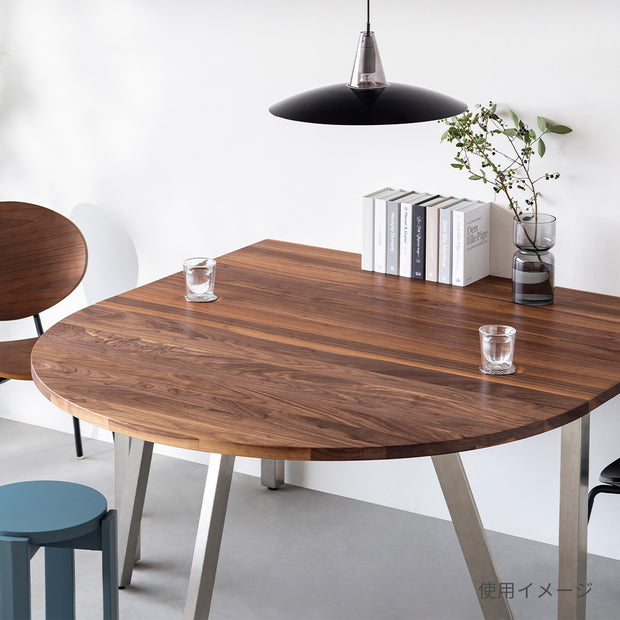THE TABLE / 半円 × ウェンジ × White Steel