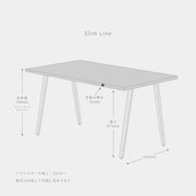 THE TABLE / リノリウム ベージュ・グレー系 × White Steel