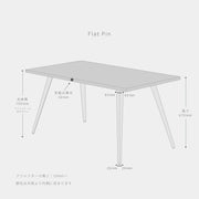 THE TABLE / ラバーウッド アッシュグレー × Stainless　配線トレー付き