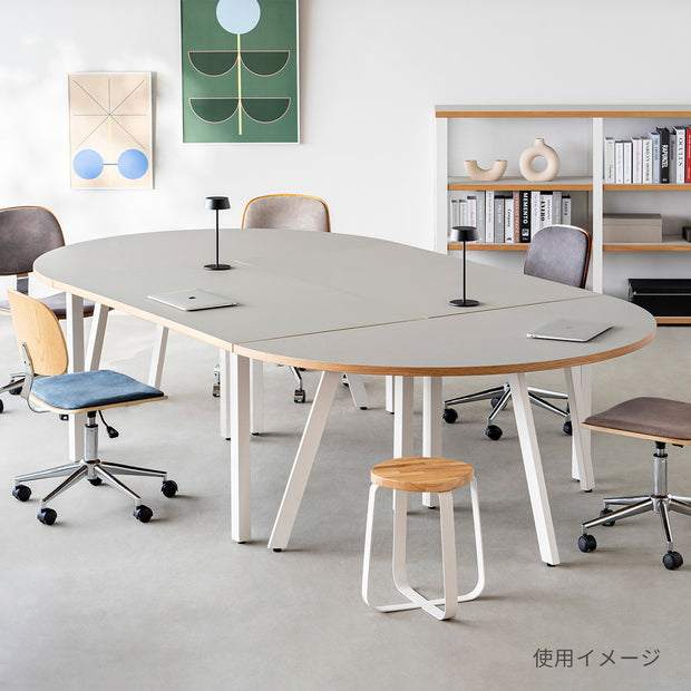 THE TABLE / 半円 × ウェンジ × White Steel