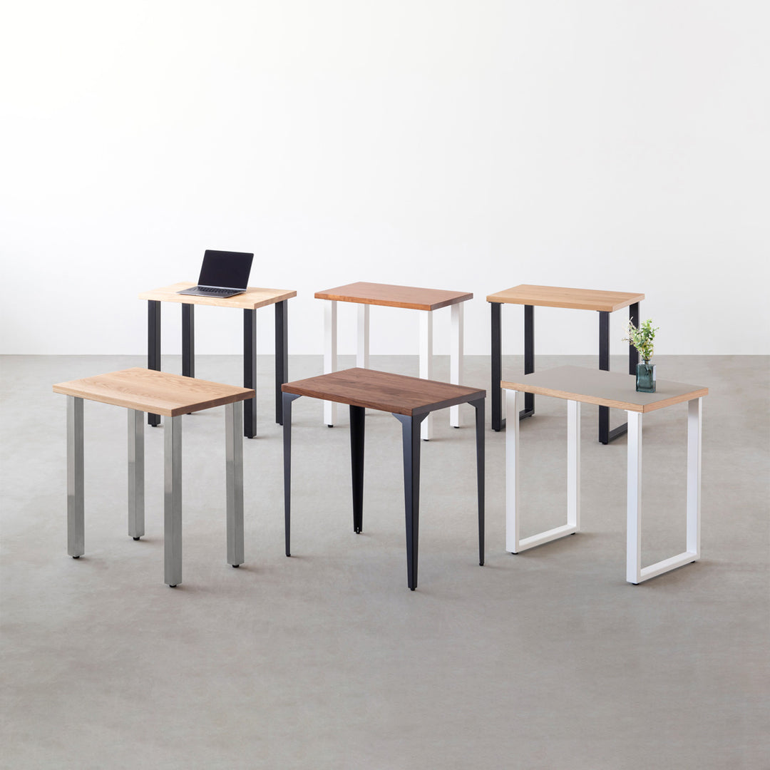 THE TABLE / コンパクトデスク ラバーウッド ナチュラル × Black Steel