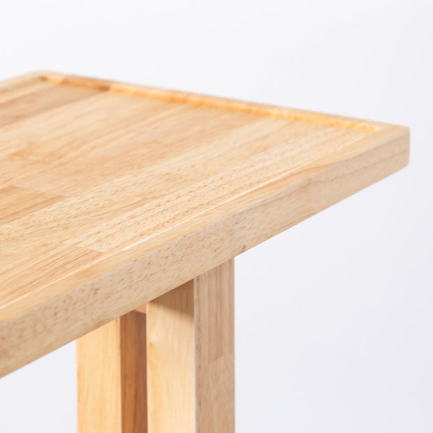 KOTAのSUNOKO BEDをカスタマイズするAdd-onシリーズのナチュラルカラーの木製ロングテーブル（天板角）