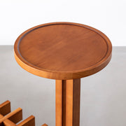 OTAのSUNOKO BEDをカスタマイズするAdd-onシリーズのブラウンカラーの木製サークルテーブル２