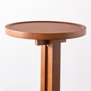 OTAのSUNOKO BEDをカスタマイズするAdd-onシリーズのブラウンカラーの木製サークルテーブル（側面）