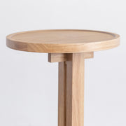 KOTAのSUNOKO BEDをカスタマイズするAdd-onシリーズのアッシュグレーカラーの木製サークルテーブル（側面）
