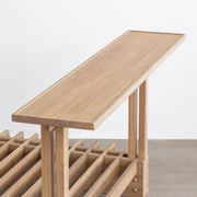 KOTAのSUNOKO BEDをカスタマイズするAdd-onシリーズのアッシュグレーカラーの木製ロングテーブル２
