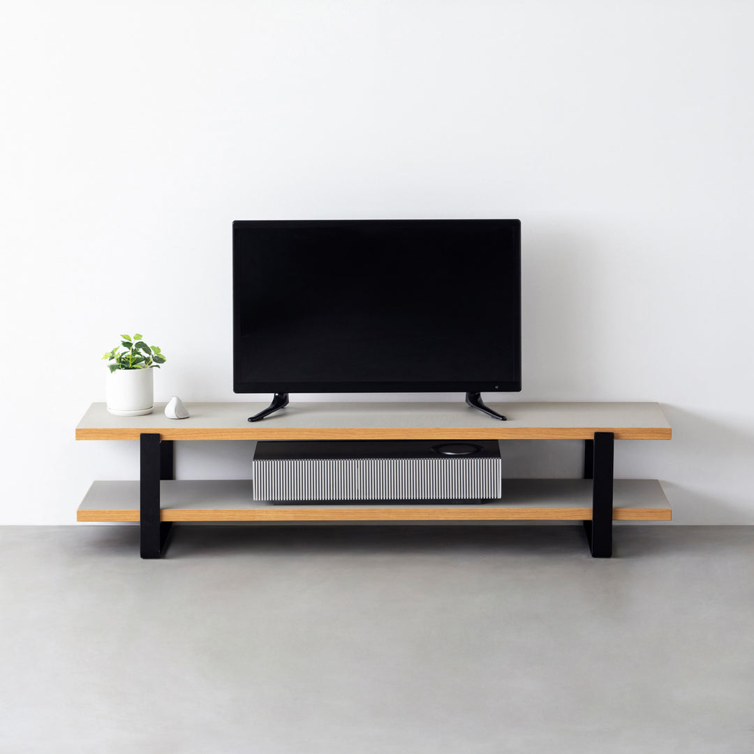 THE TV BOARD / LOW TABLE リノリウム 全32色 × Black Steel – KANADEMONO