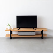THE TV BOARD / LOW TABLE　無垢 レッドオーク × Black Steel
