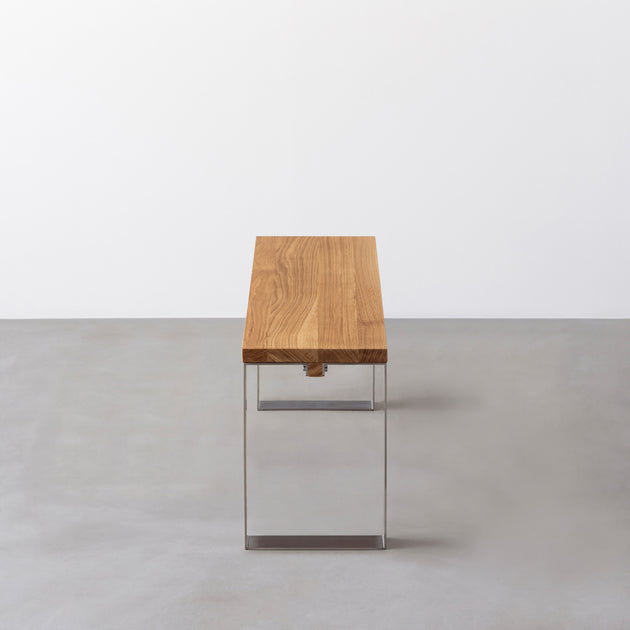 THE BENCH / 無垢 ホワイトオーク × Stainless Line – KANADEMONO