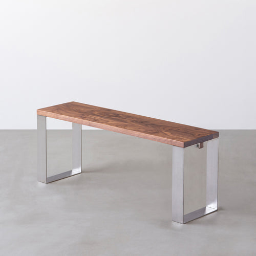 THE BENCH / 無垢 ウォルナット × Stainless Line – KANADEMONO