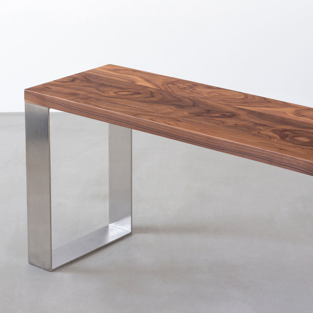 THE BENCH / 無垢 ウォルナット × Stainless Line – KANADEMONO
