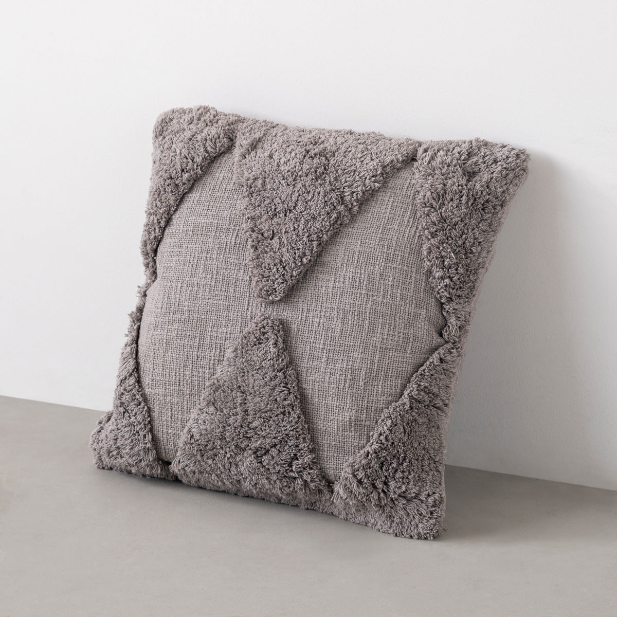 Shaggy - Cotton ダイヤモチーフの ハンドメイド クッションカバー