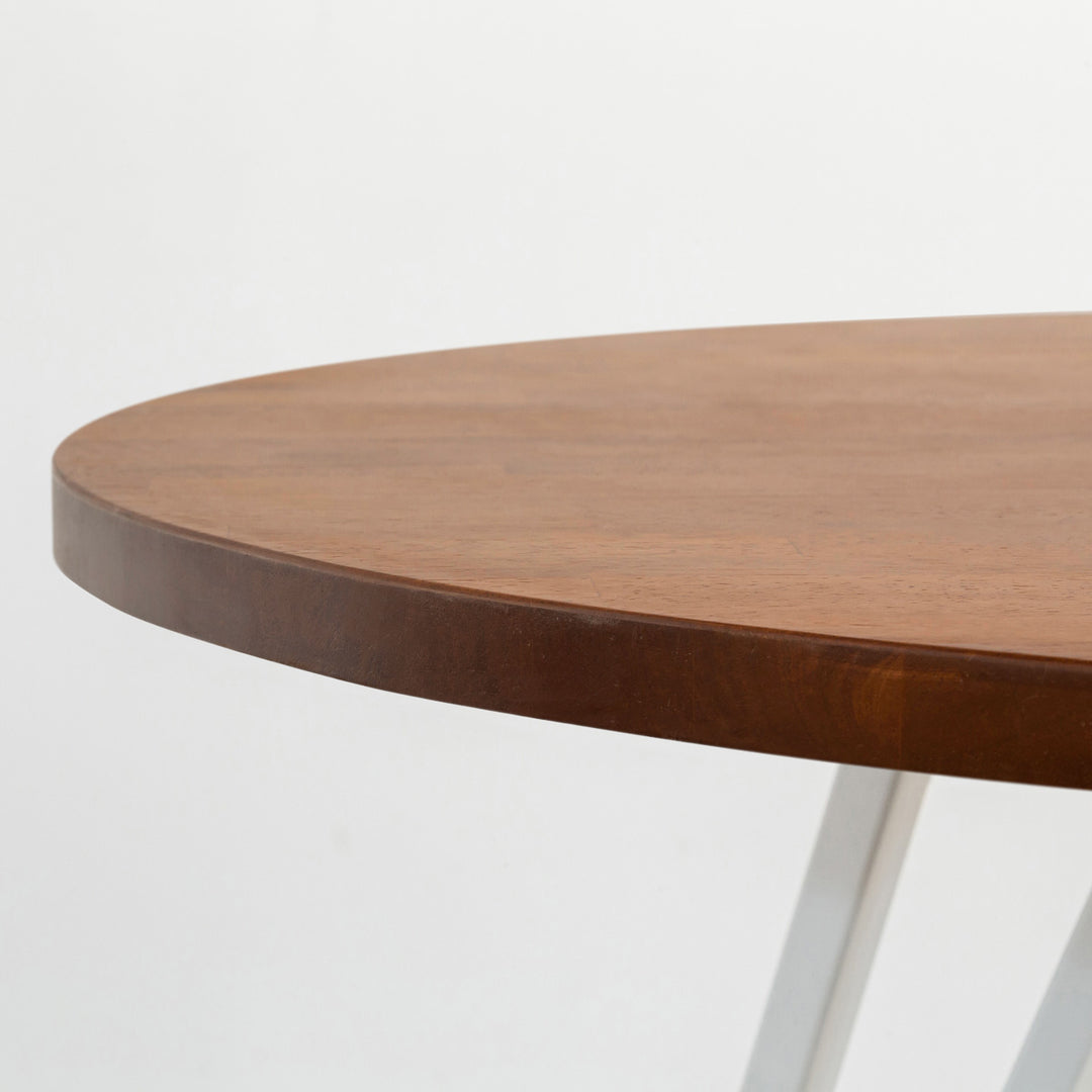 THE CAFE TABLE / ラバーウッド White Steel トライアングル 4pin