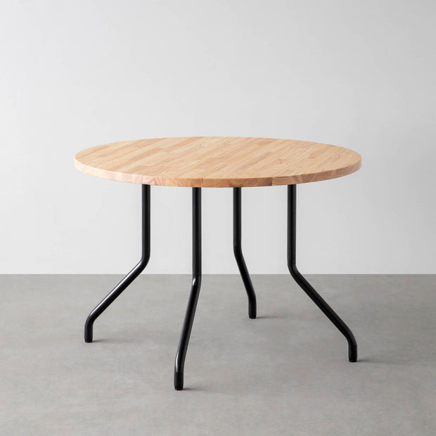 THE CAFE TABLE / ラバーウッド　Black Steel 4本脚 × ラウンド φ81 - 100