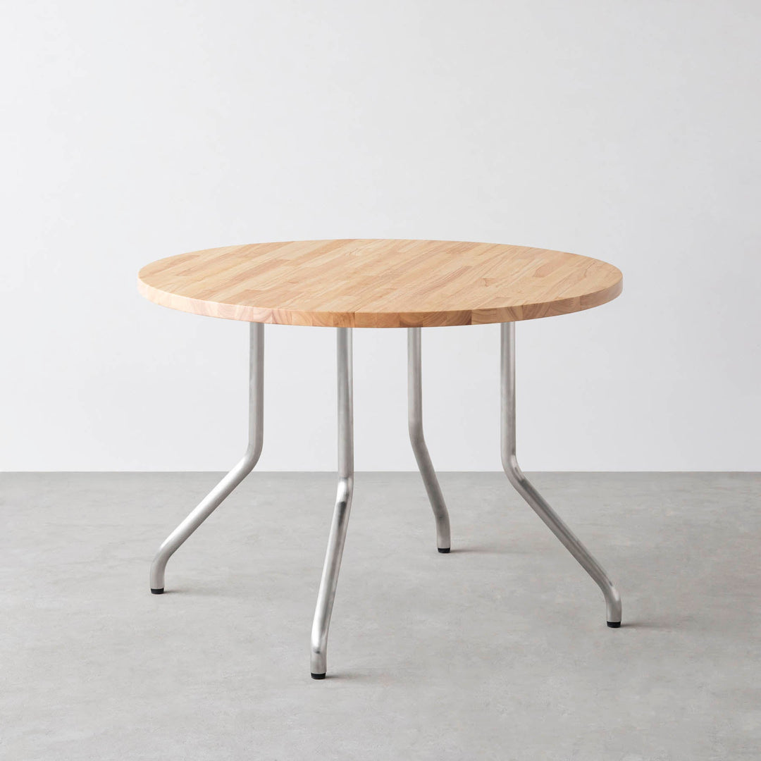 THE CAFE TABLE / ラバーウッド Stainless 4本脚 × ラウンド φ81 - 100