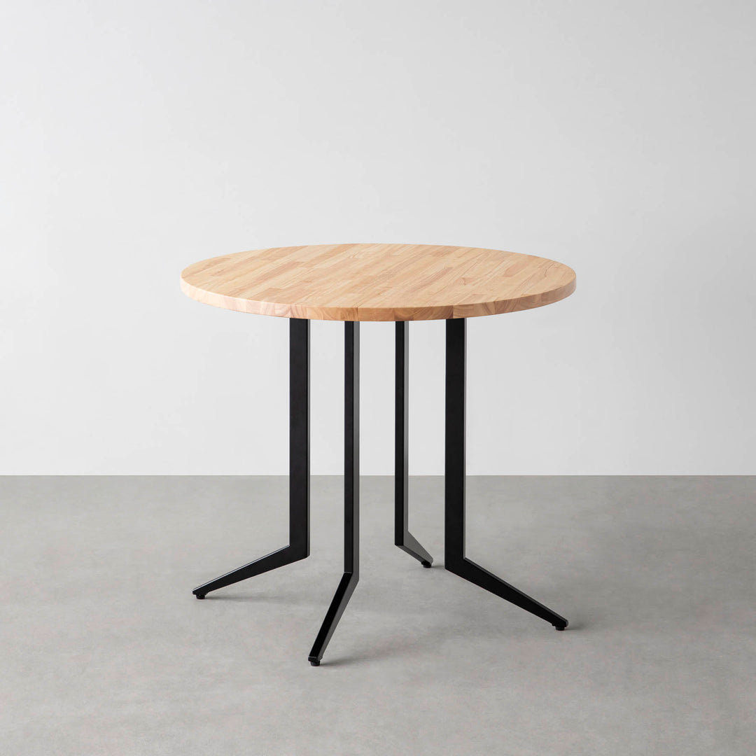 THE CAFE TABLE / ラバーウッド Black Steel 4本脚 × ラウンド φ61